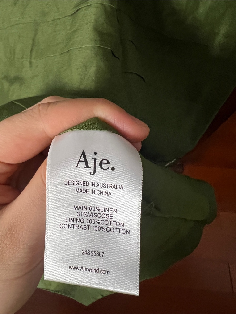 Aje Jasmine Green Column Strapless Linen Midi Dress AU4/US0 NWT - Picture 16 of 16